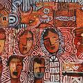 immigration vers le nord 120x60cm toile 2005